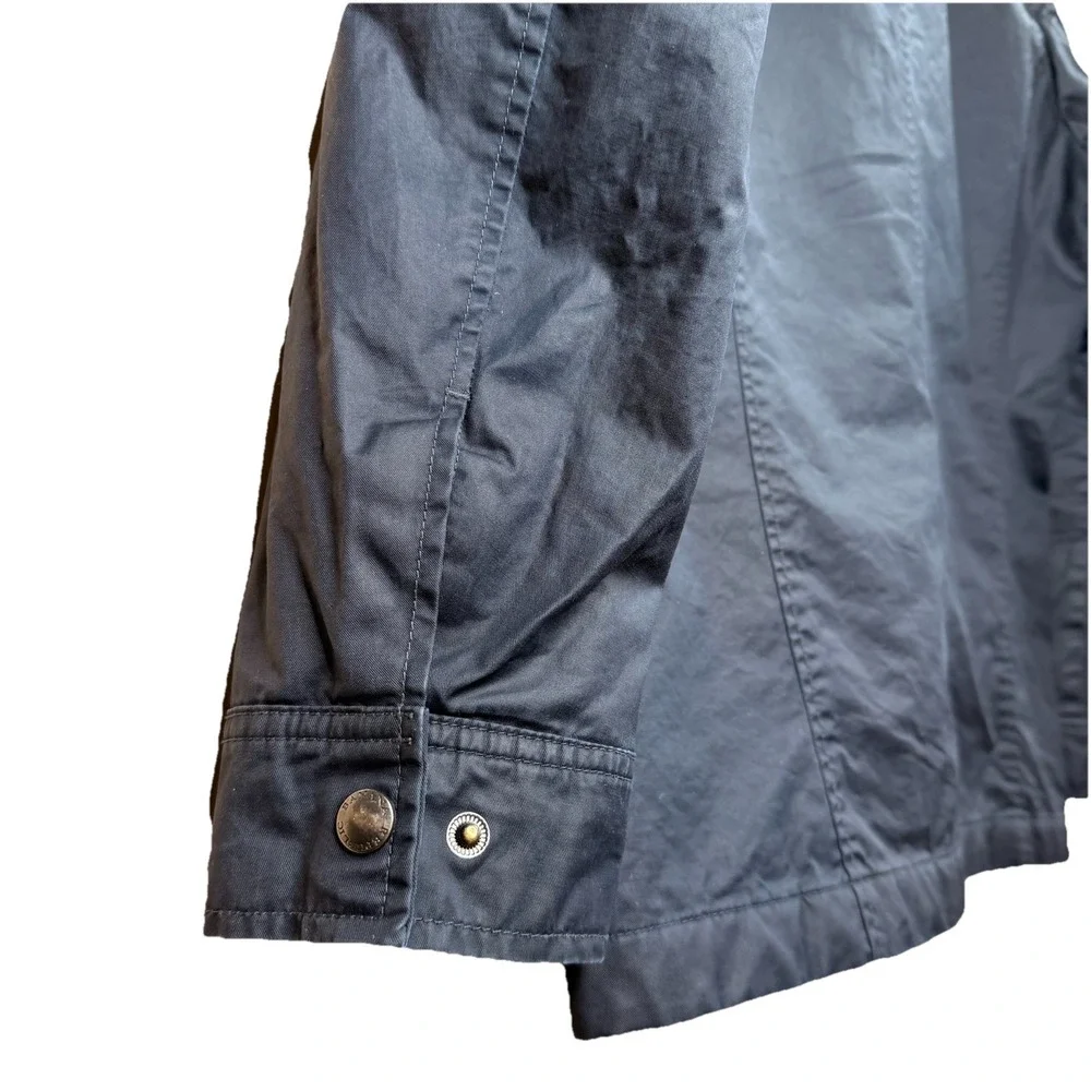 Banana Republic Navy Blue Quilted Waxed Coated Field Jacket Barn Chore Coat SZ-M